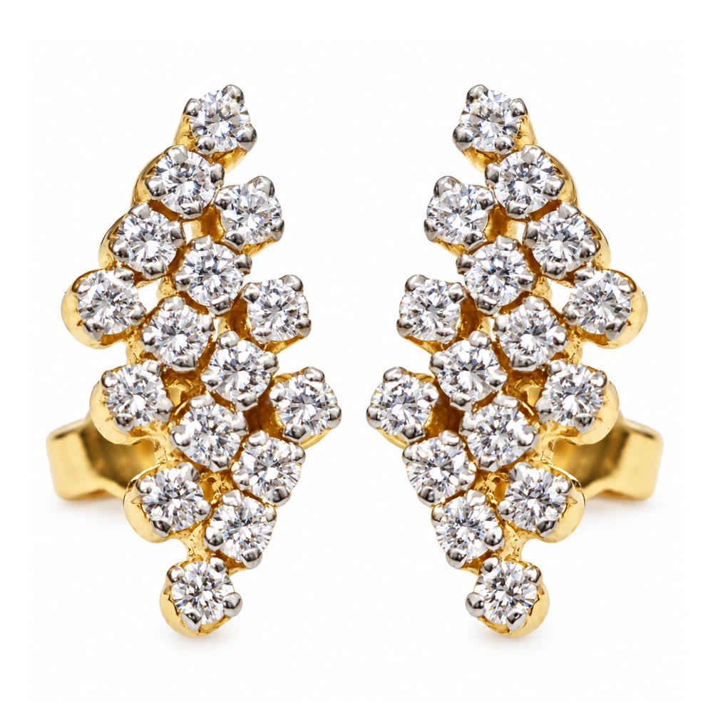 Sparkling Royal Cascade Diamond Earrings