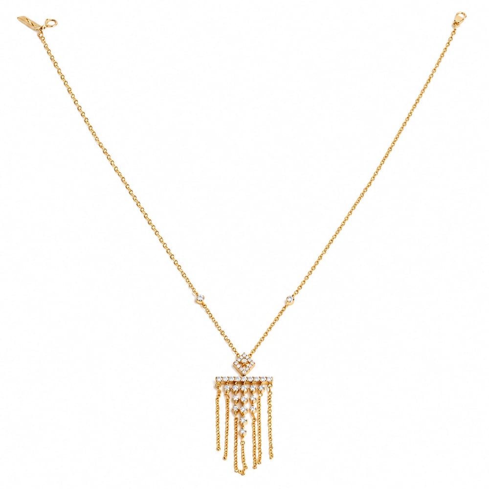 Diamond Cascade Tassel Necklace