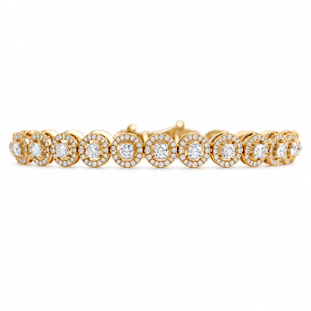 Yellow Gold Diamond Tennis Bracelet