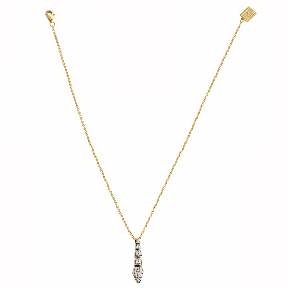 Elegant Geometric Drop Diamond Necklace