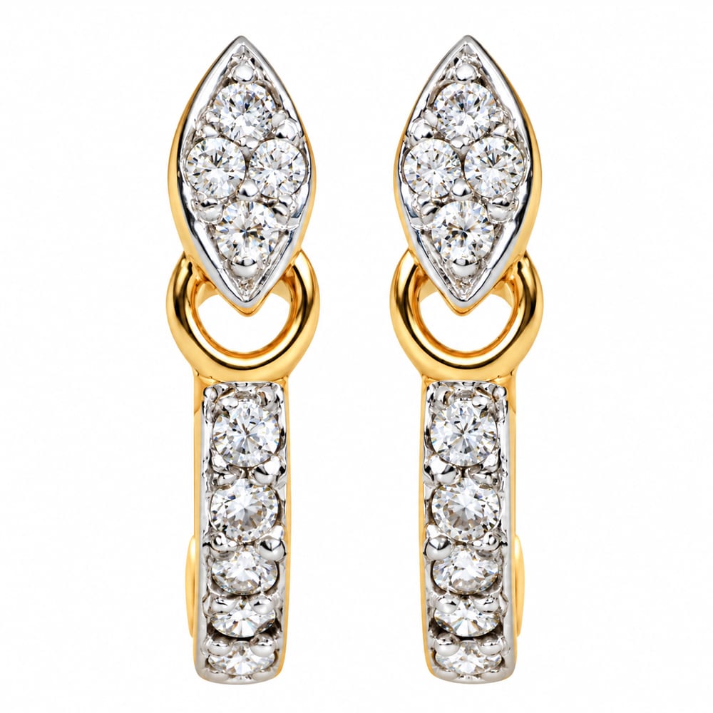 Elegant Marquise Sparkle Diamond Drop Earrings
