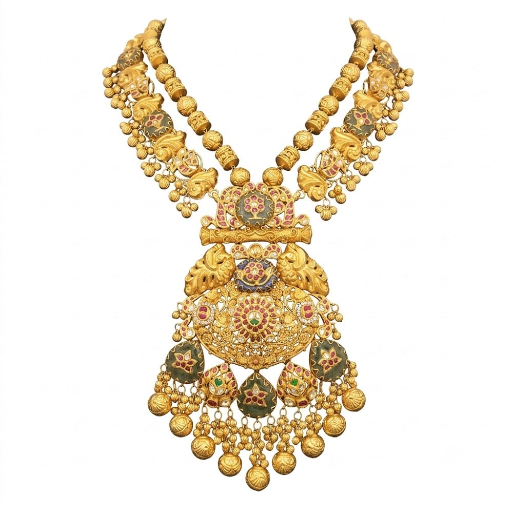 GOLD NECKLACE-GOLD NECKLACE 22KT-3GOLD 22KTY-HERITAGE 23