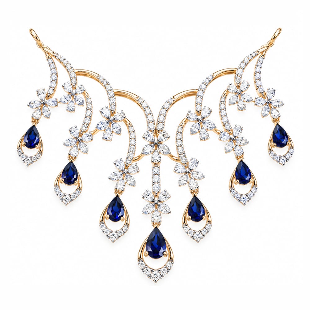 Radiant & Timeless Floral Diamond Tanmania Pendant