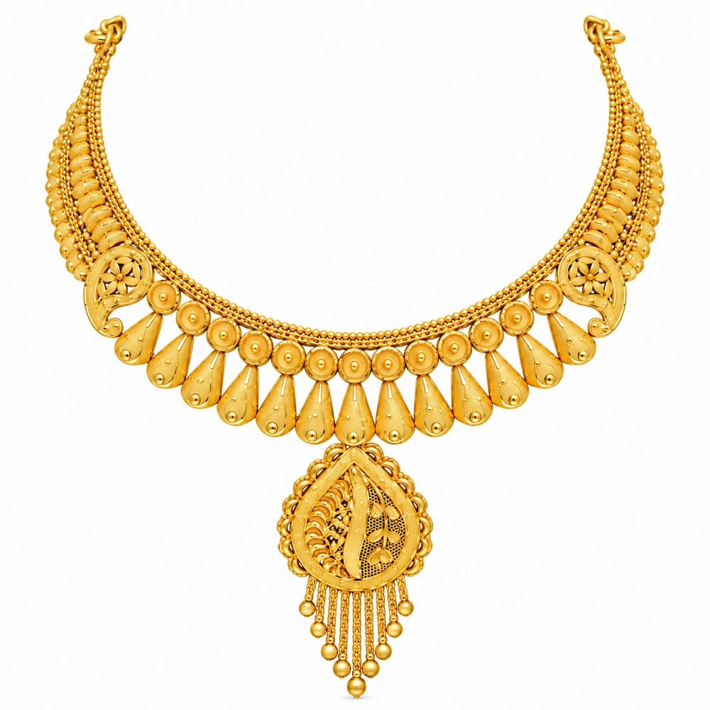 Royal Bombay Style Gold Necklace