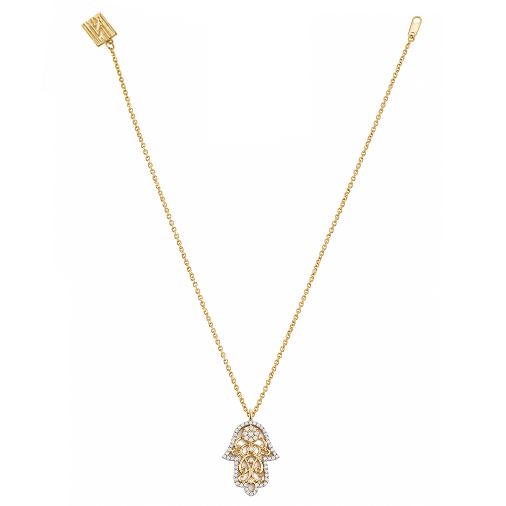 Divine Grace Hamsa Diamond Necklace