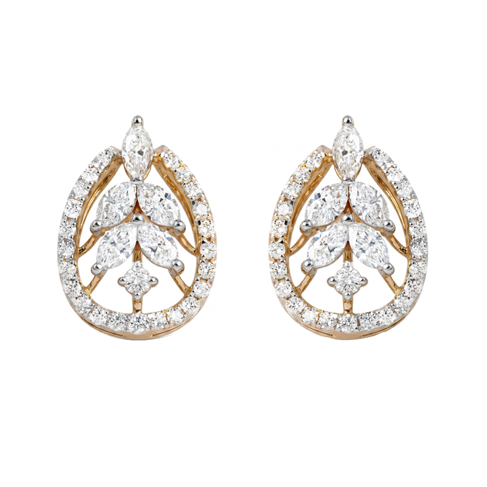 Floral Elegance Diamond Earrings