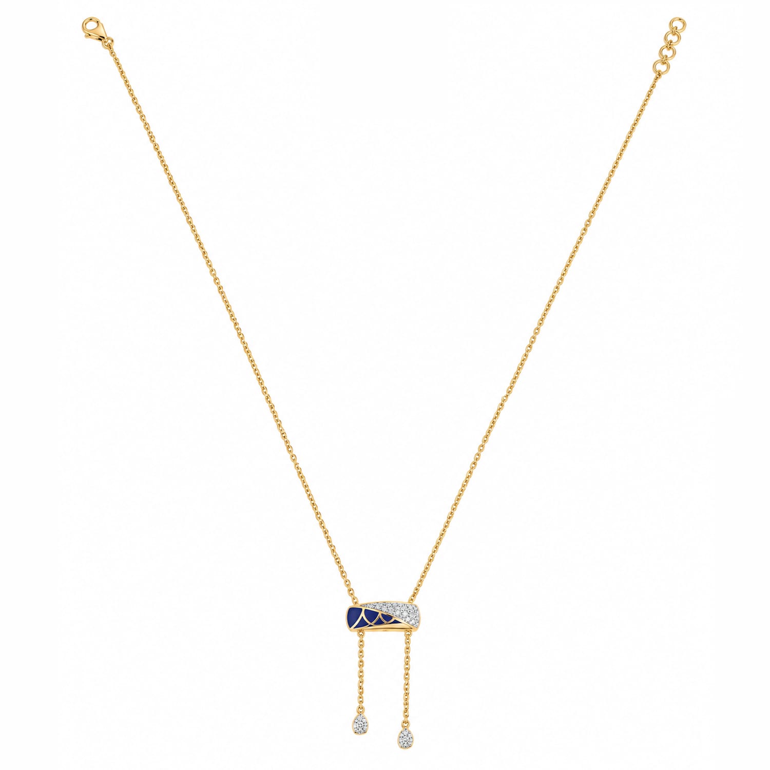 Midnight Blue Elegance Diamond Necklace
