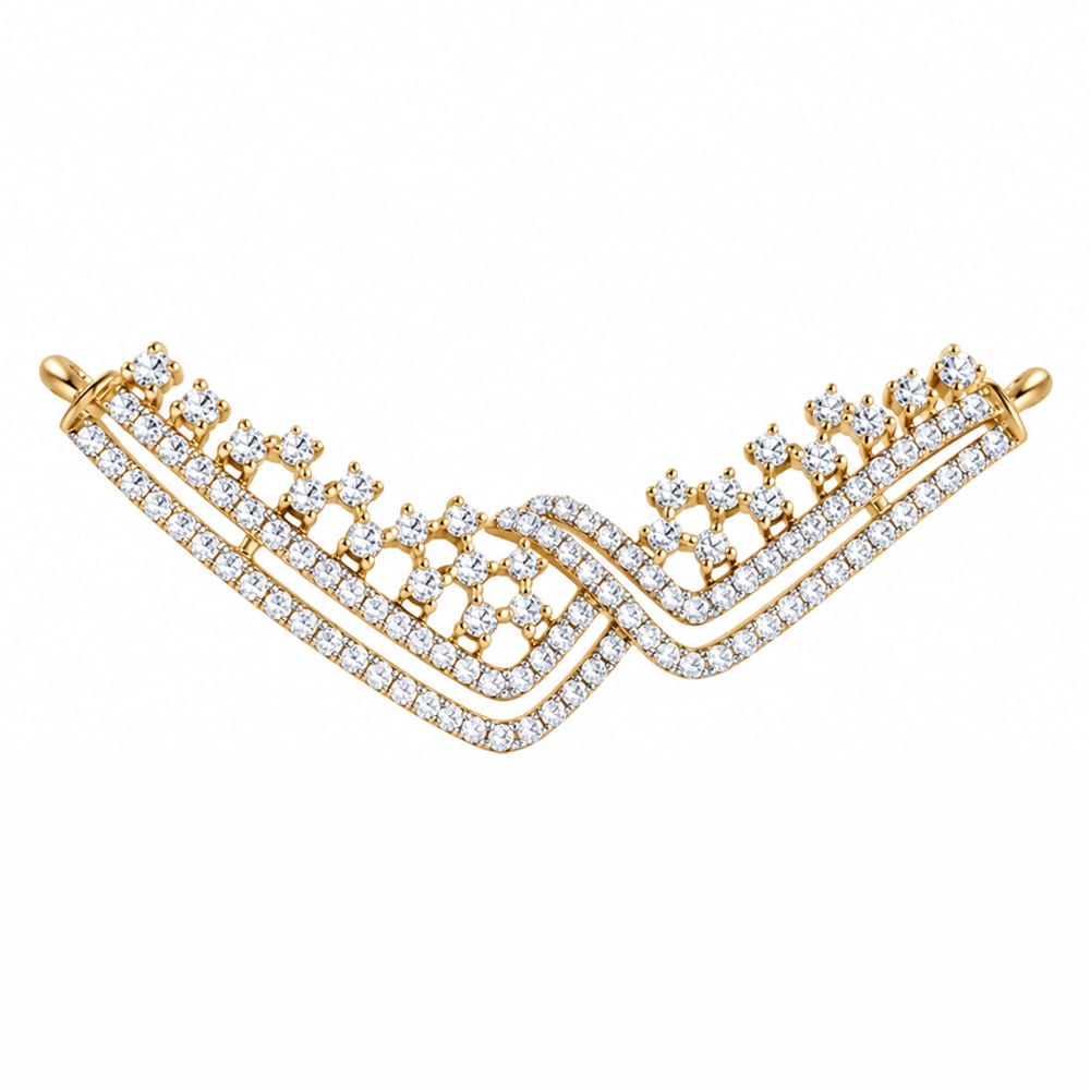 Elegant & Shining Radiant V-Curve Diamond Pendant