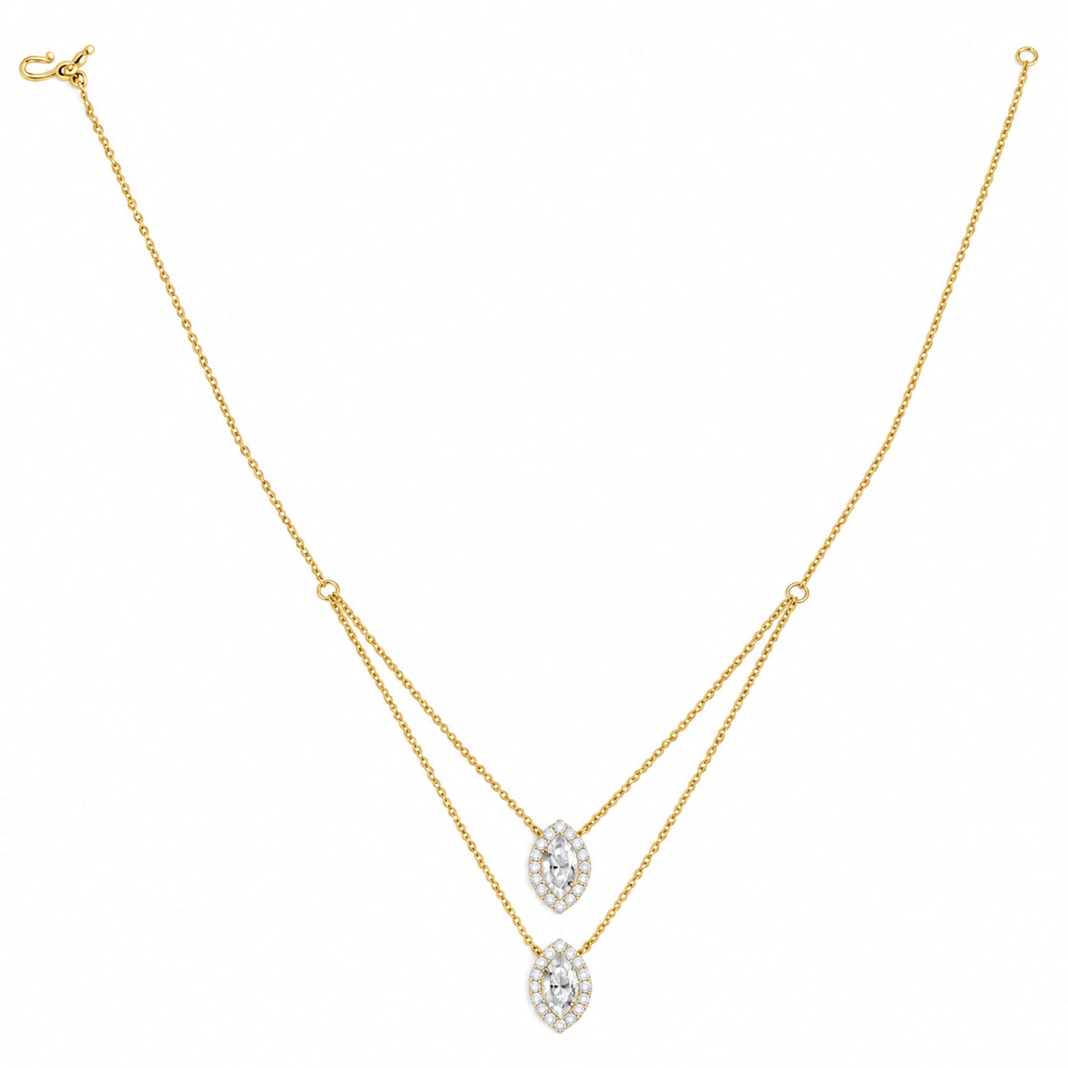 Twin Radiance Layered Diamond Necklace