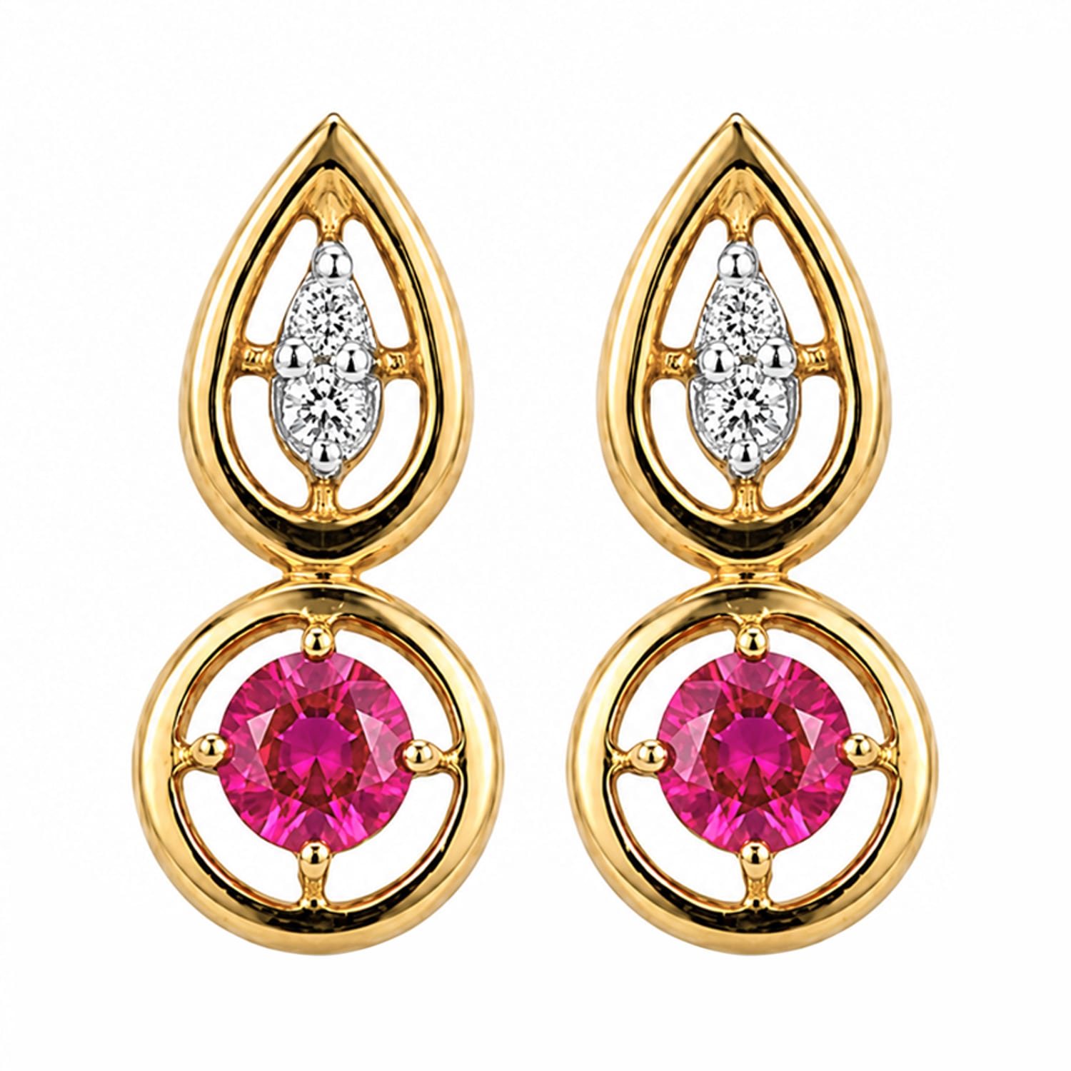 Elegant Sparkling Diamond Teardrop Earrings