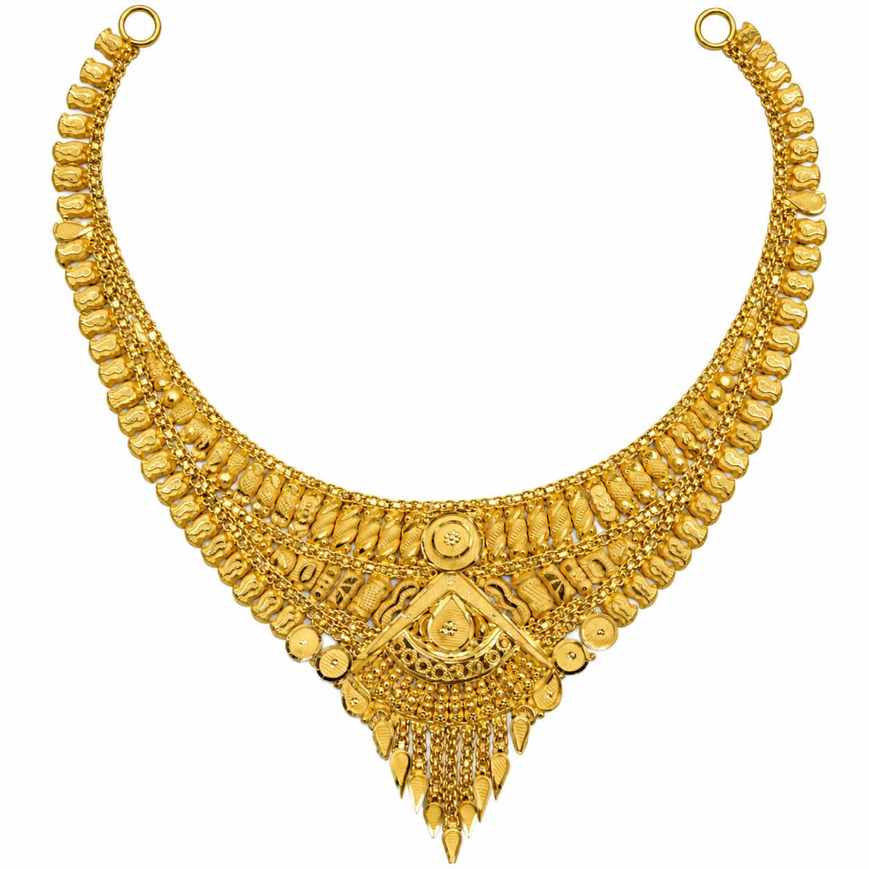 Royal Bombay Style Layered Gold Necklace