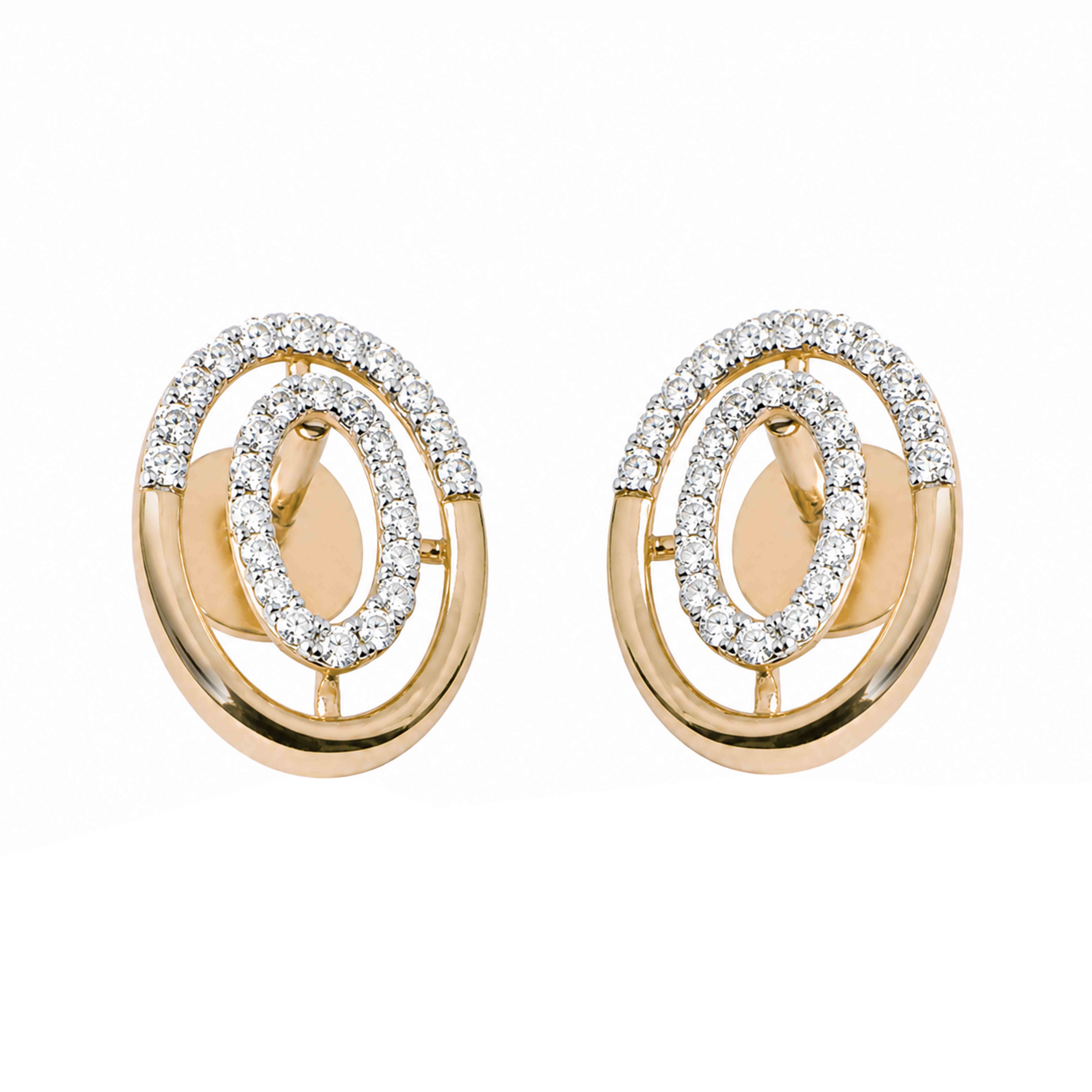 Oval Diamond Earrings