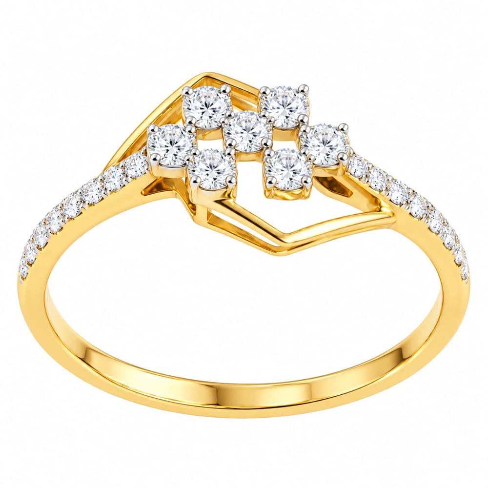 An Elegant Yellow Gold Diamond Ring