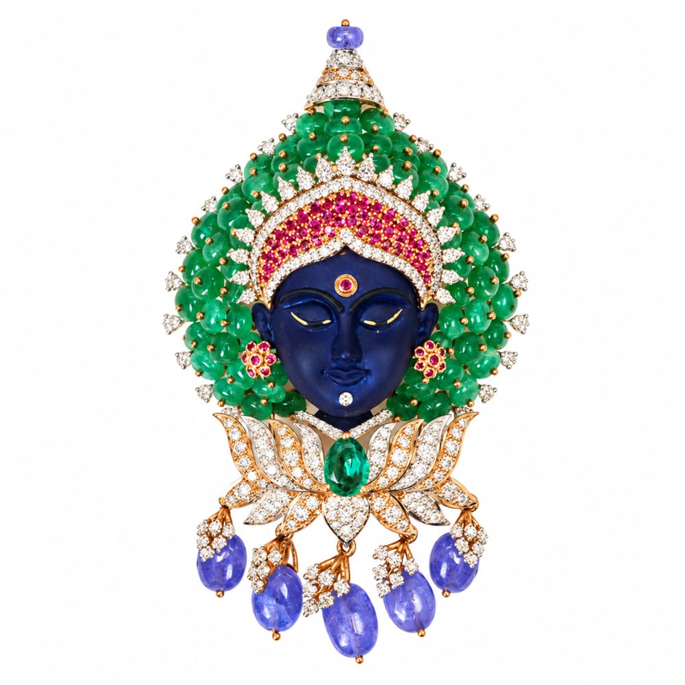 Divine Royal Multicolor Luxurious Diamond Pendant