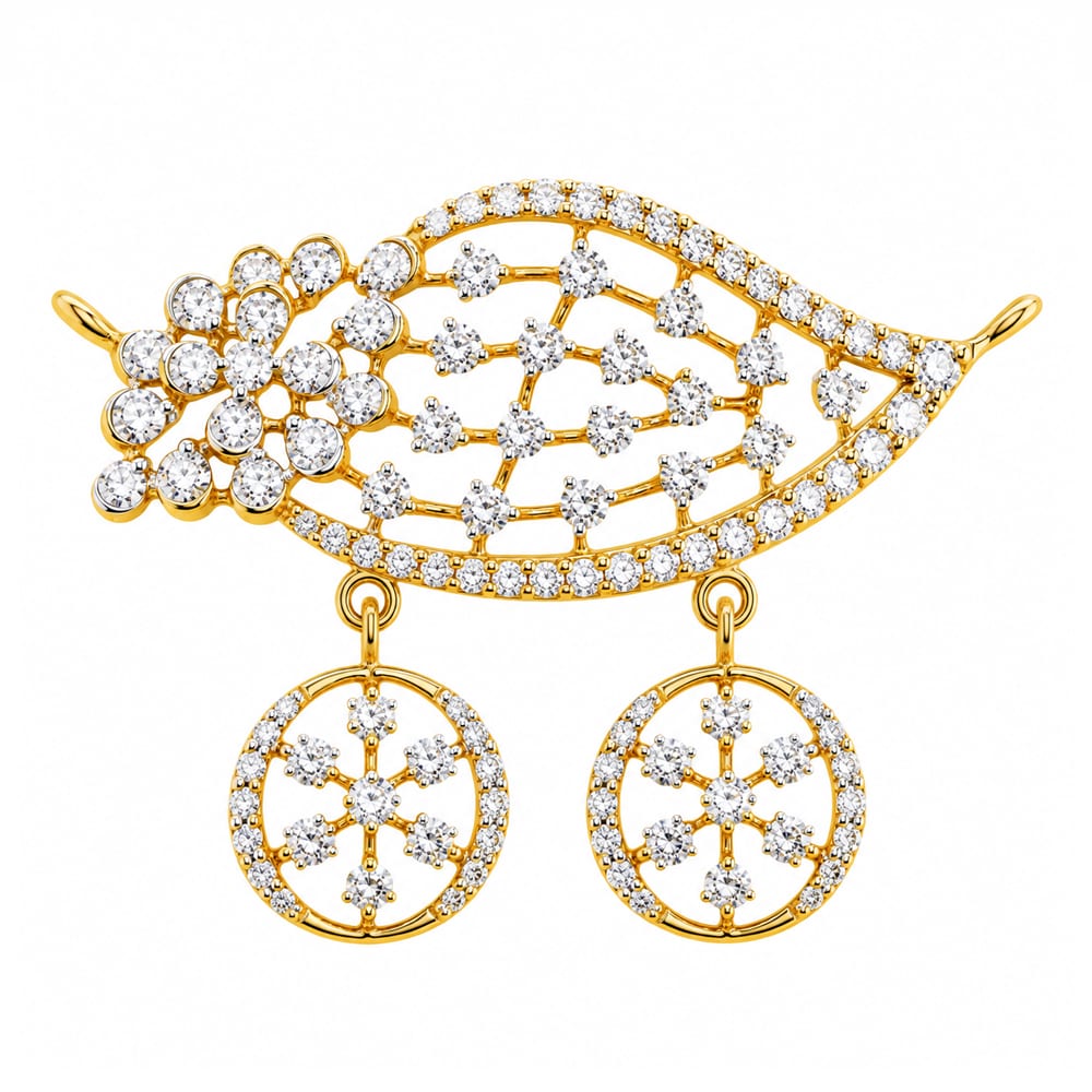 Delicate Floral Diamond Tanmania Pendant