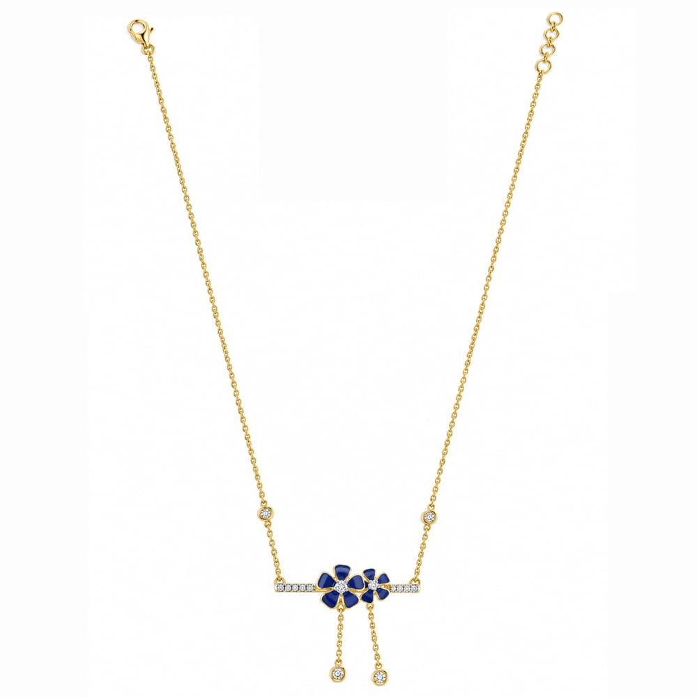 Blue Blossom Diamond Necklace