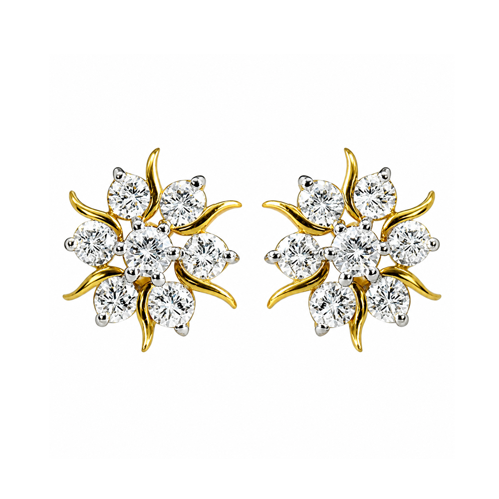 Floral Diamond Earrings