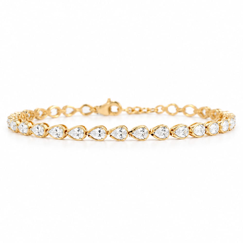 Pear-Cut Diamond Tennis Bracelet