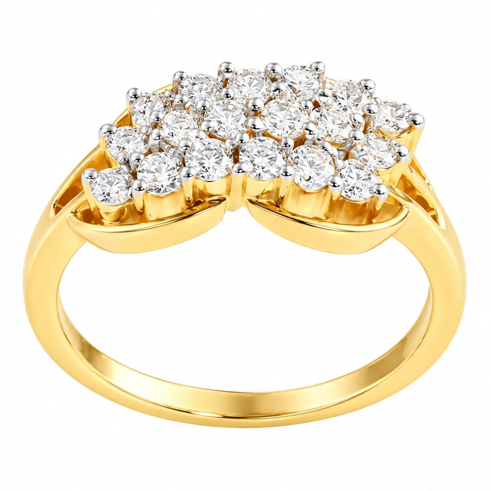 An Elegant Sparkling Stones Diamond Ring