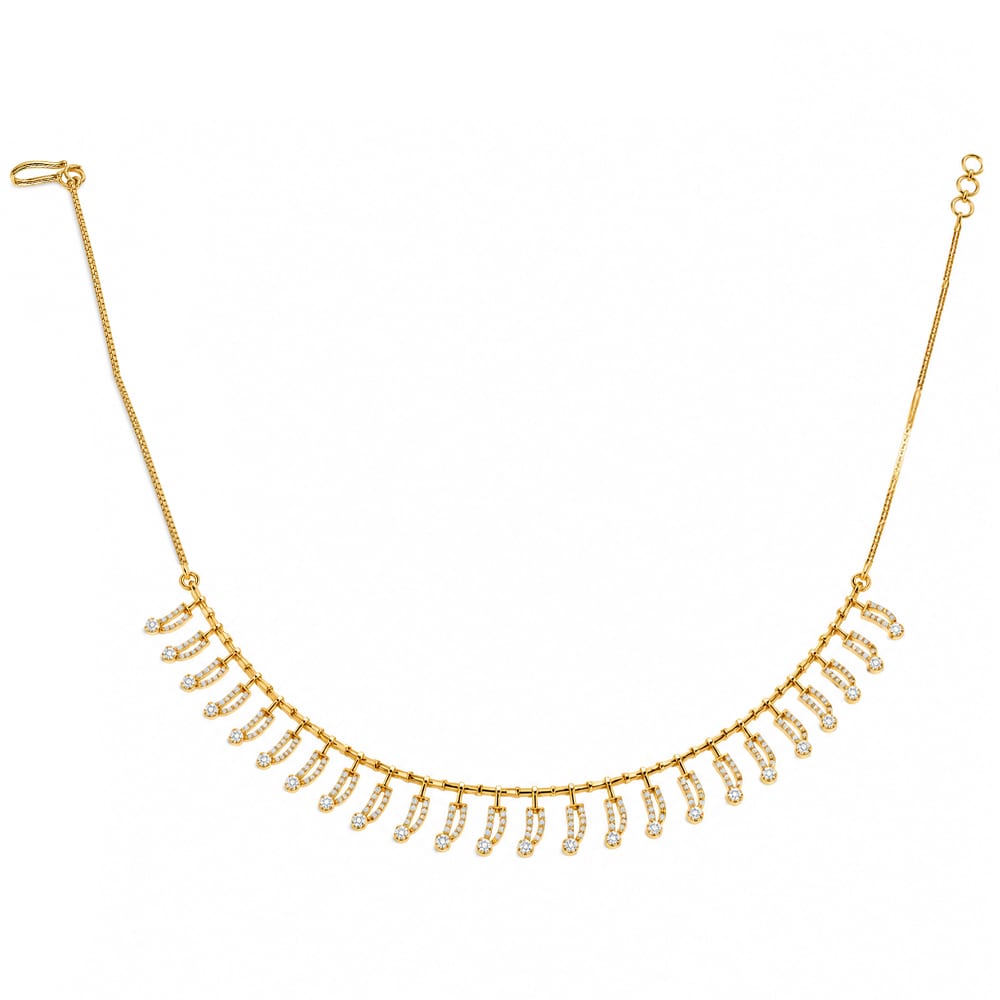 Elegant Sparkling Diamond Drop Necklace