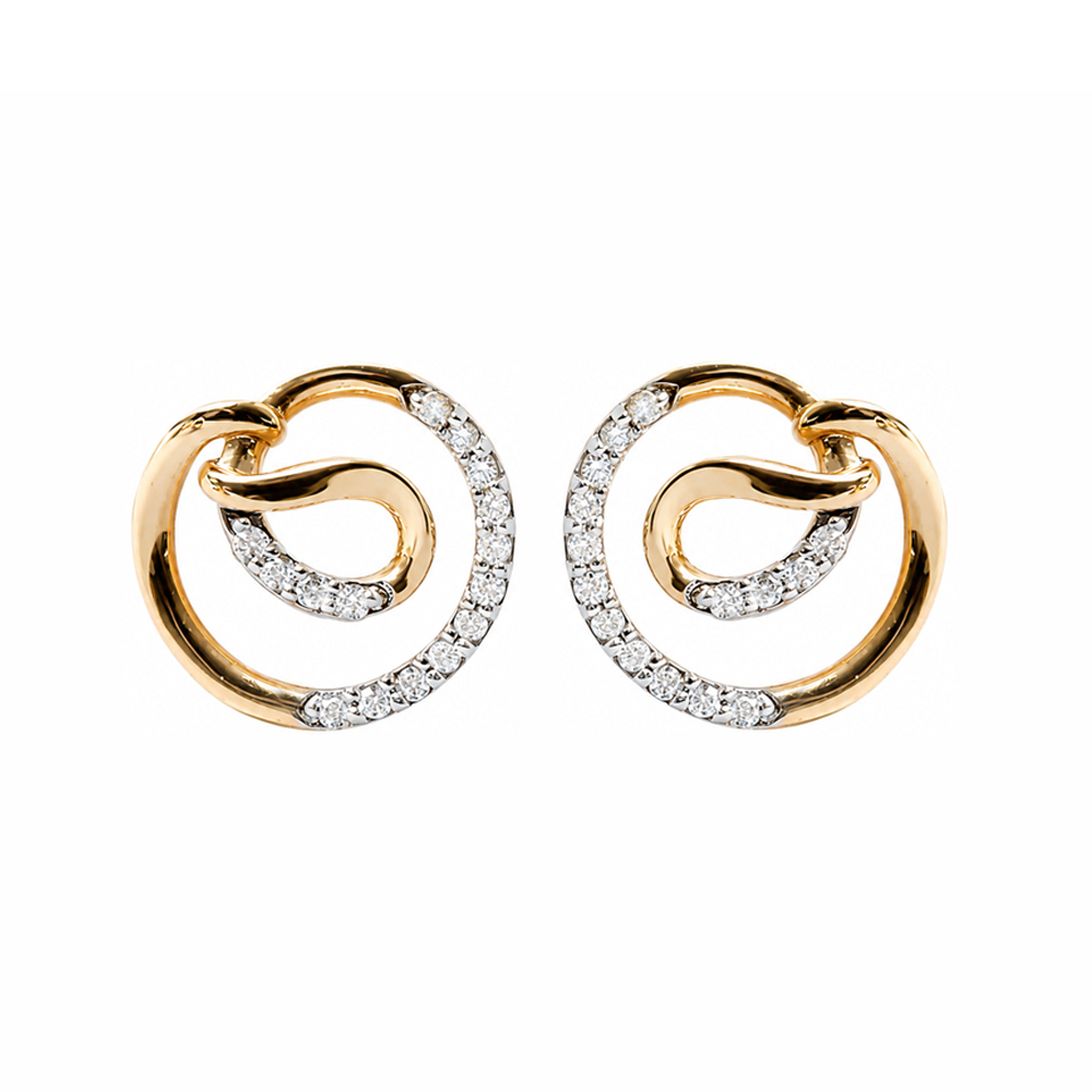 Elegant Diamond Hoop Earrings