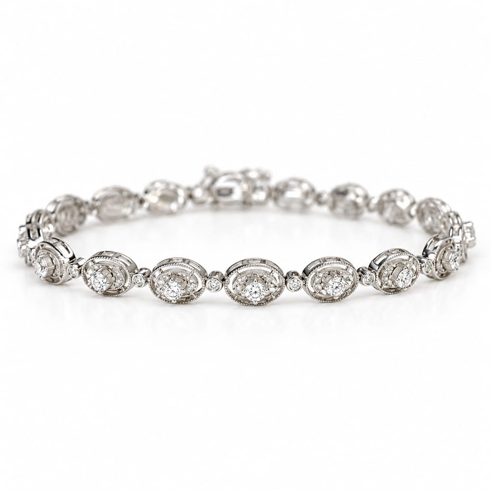 Stylish Royal Radiance Circular Diamond Bracelet