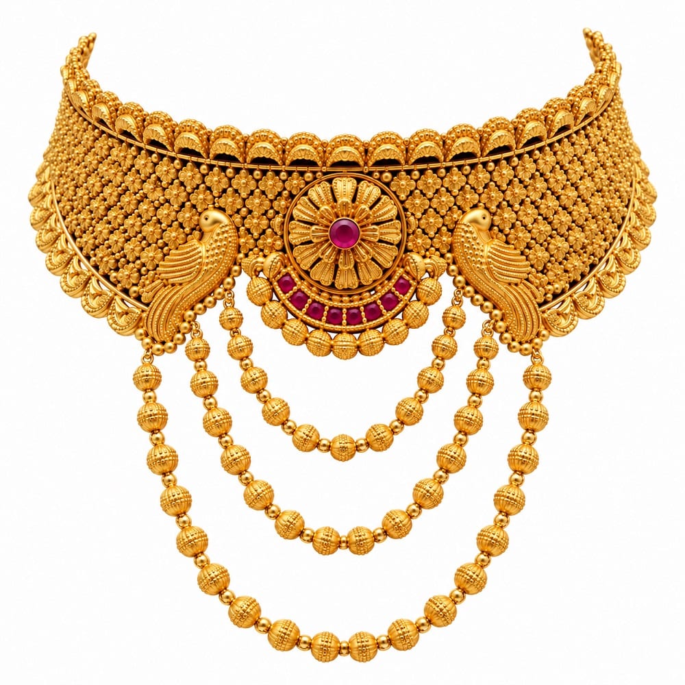 Traditional Gold Bridal Necklace