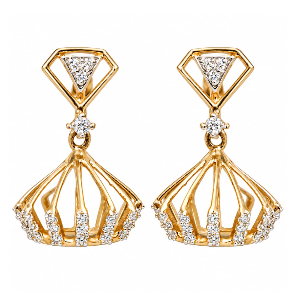 Royal Crown Sparkle Diamond Earrings