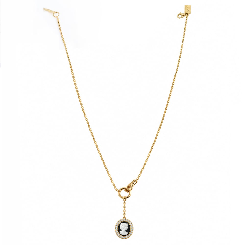 Victorian Grace Cameo Diamond Necklace
