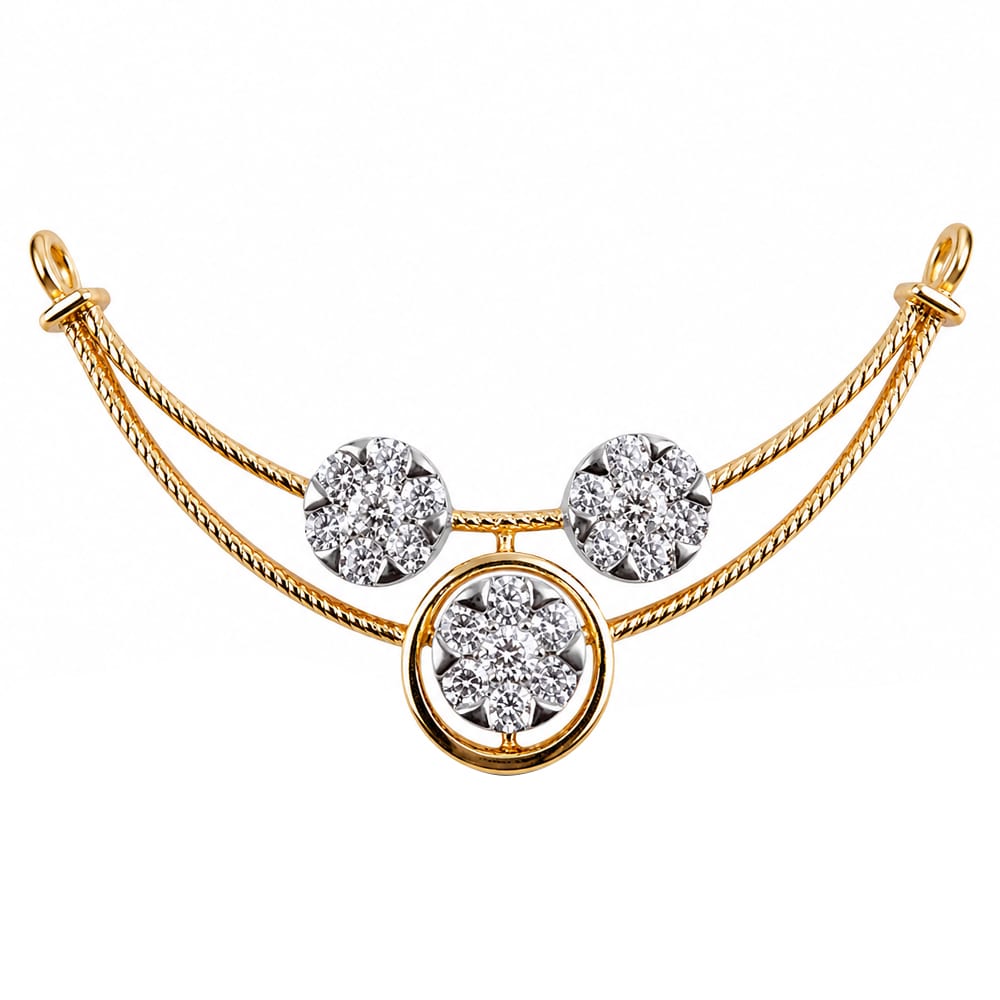 Elegant Floral-Inspired Tanmania Diamond Pendant