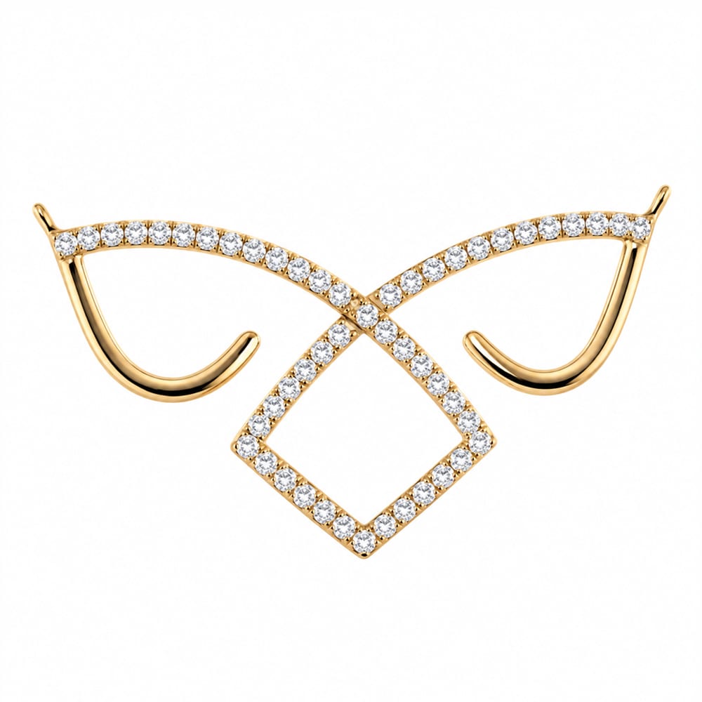 Elegant & Stylish Radiant Intersect Diamond Tanmania Pendant