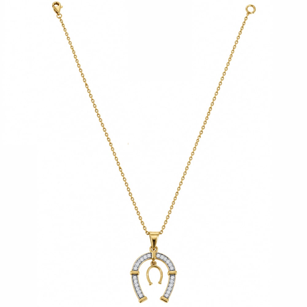 Lucky Charm Horseshoe Diamond Necklace