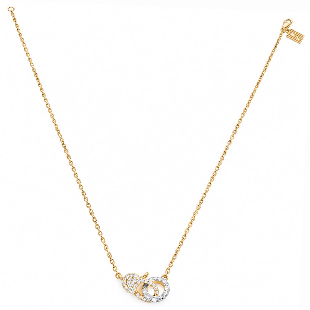 Elegant Interlocking Diamond Necklace