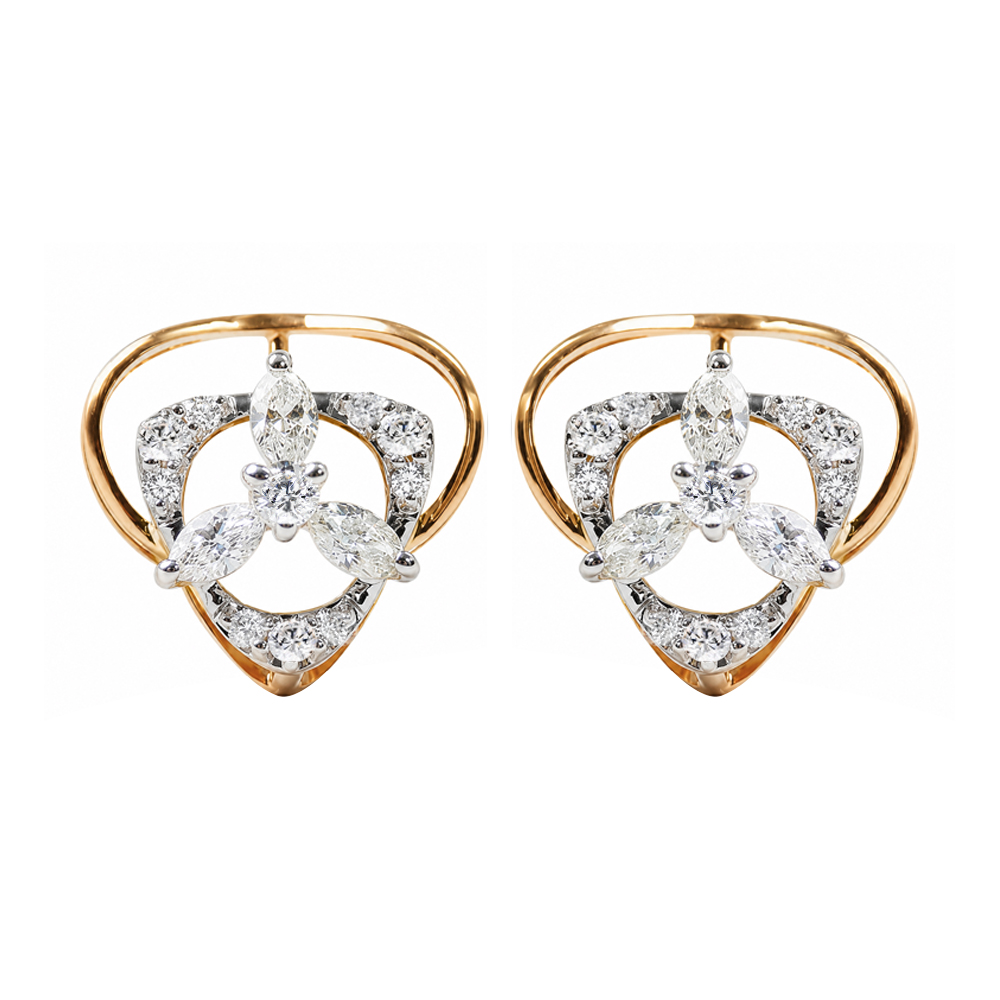 Floral Elegance Diamond Earrings