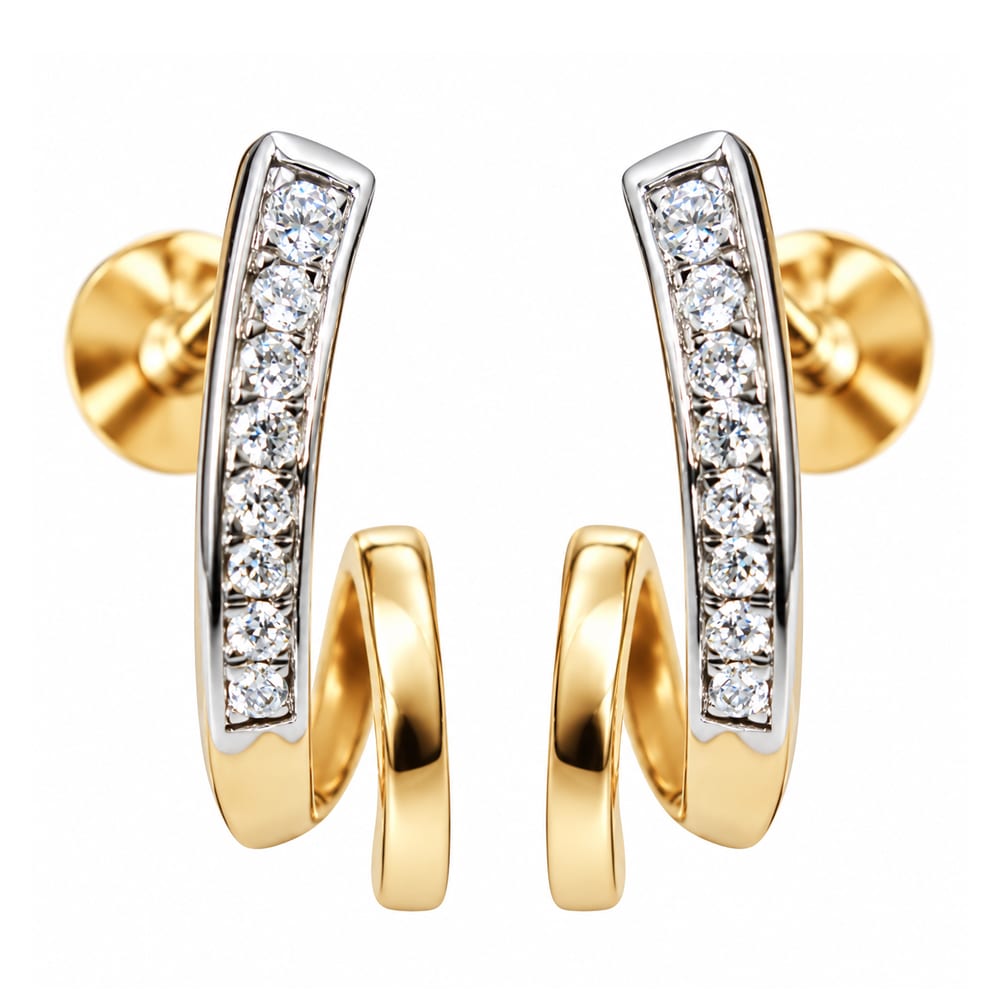 Elegant Radiance Diamond Hoop Earrings