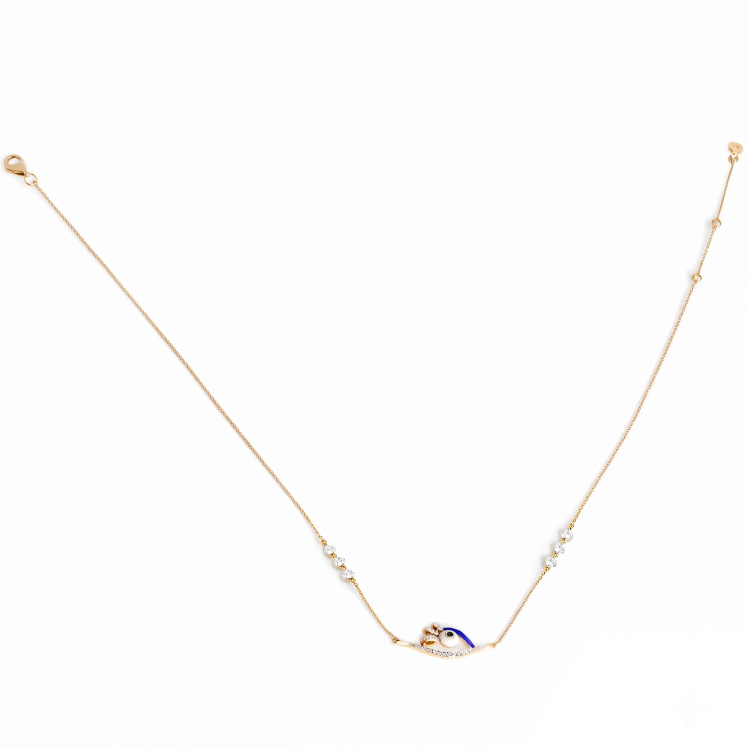 Diamond Evil Eye Gold Necklace