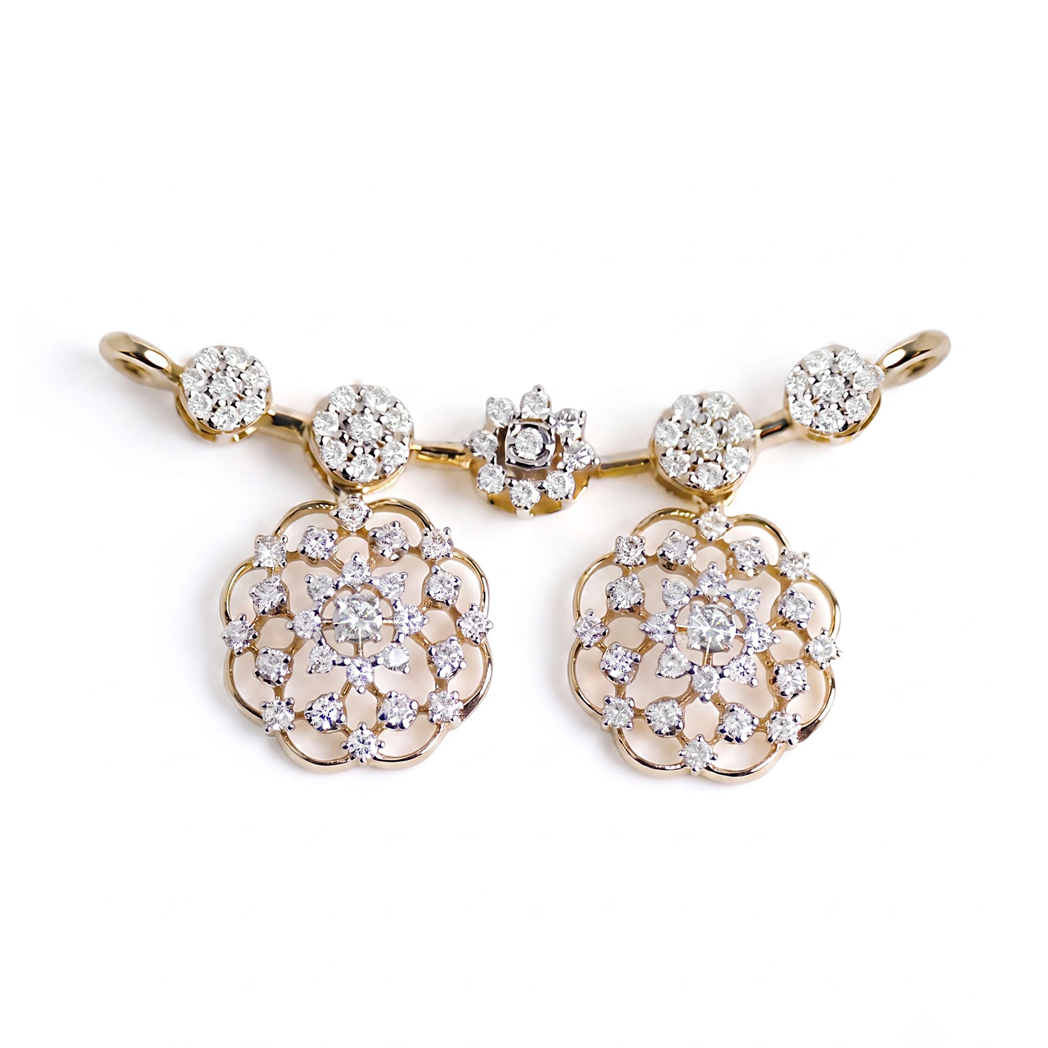 Floral-Inspired Elegant Tanmania Diamond Pendant