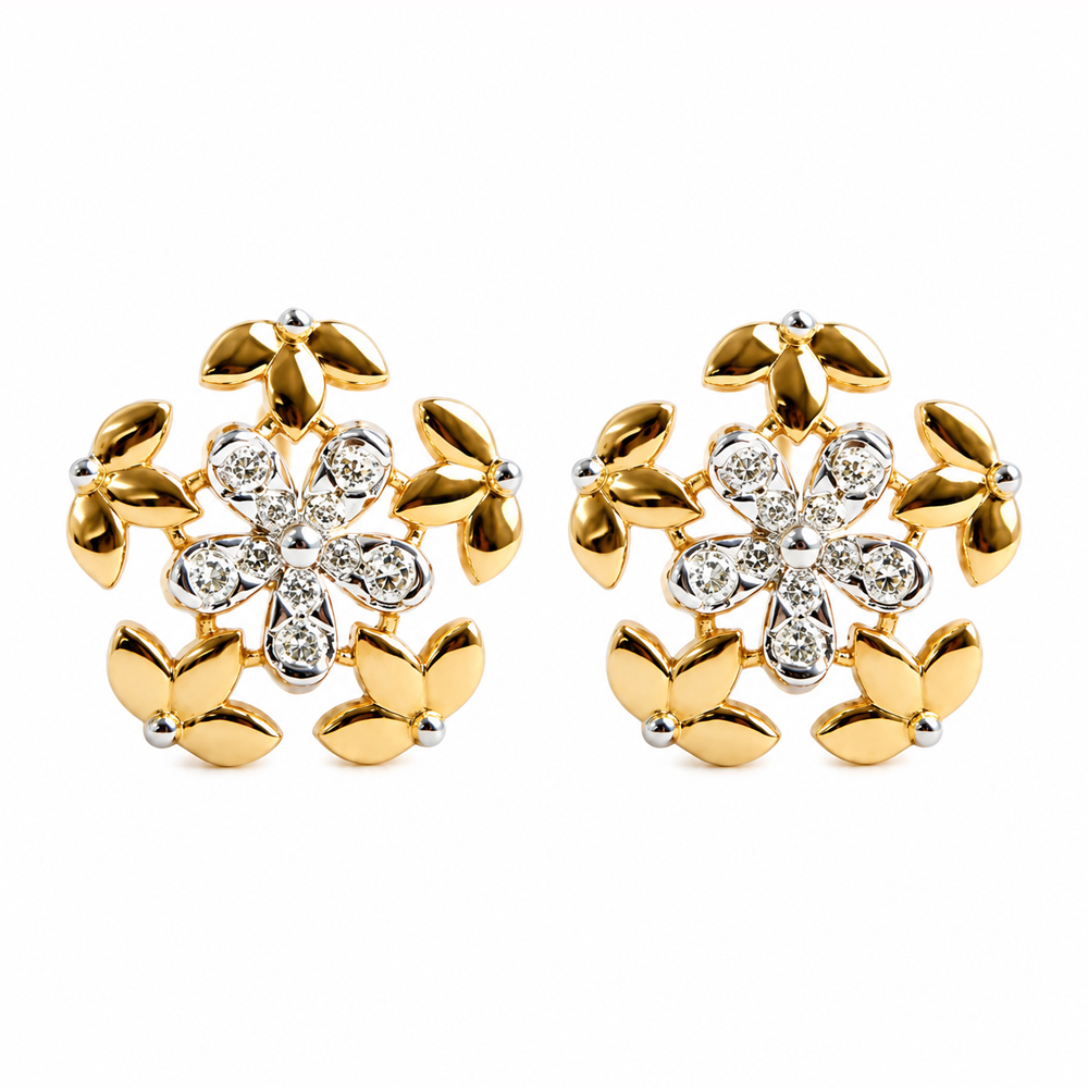 Floral Bloom Diamond Earrings
